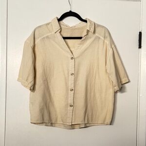 Mango cotton linen shirt